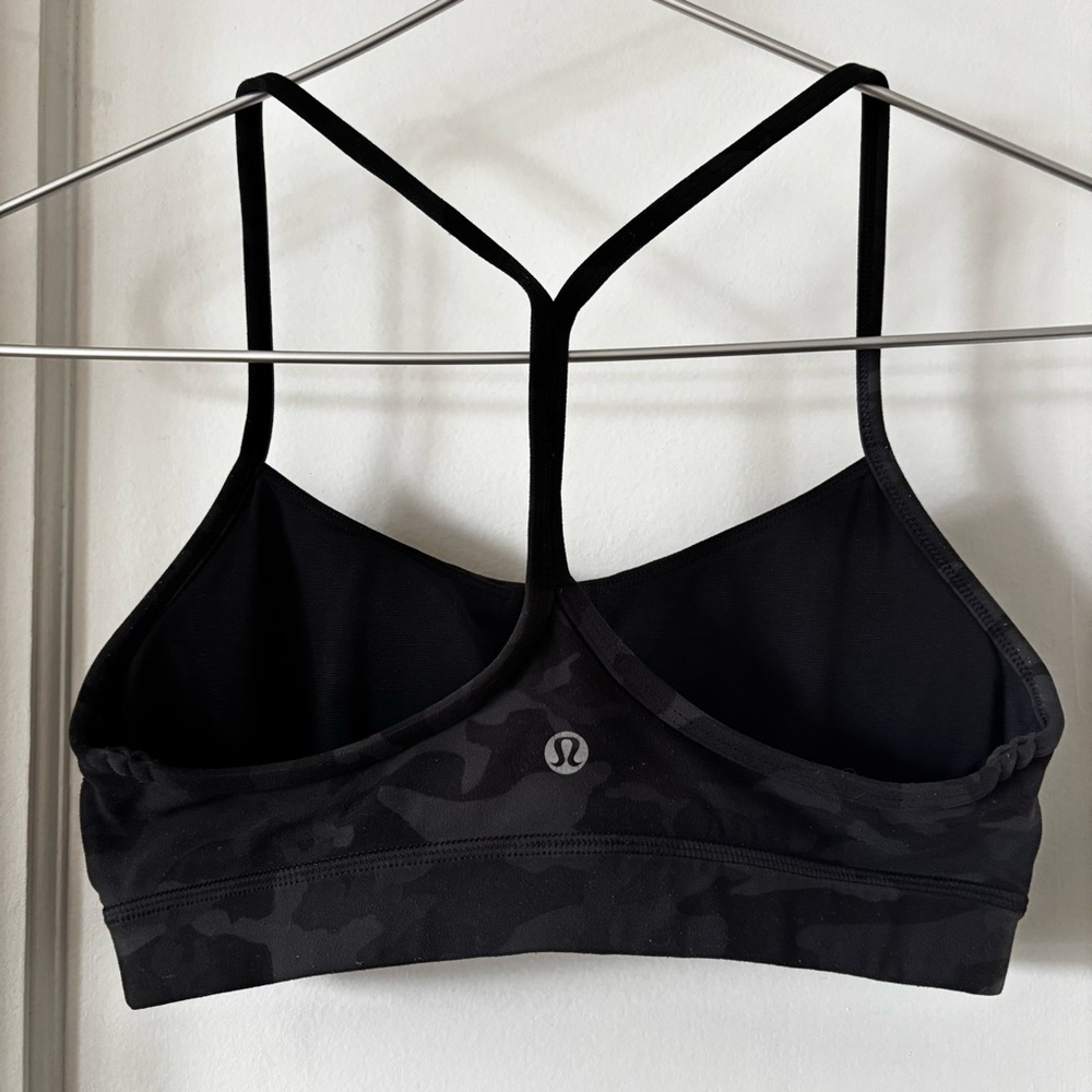 Lululemon Gray Black Camo Light Support Sports Bra